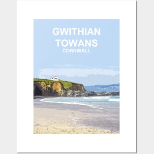 Gwithian Cornwall. Hayle Godrevy. Cornish gift. Travel poster Posters and Art